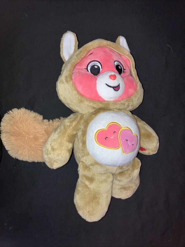 Care Bears Pink Love A Lot Bear 10 Inch Plush in Squirrel Costume