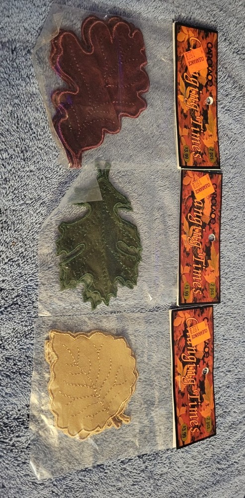 Vintage Carolace Changing Times Heat Seal Leaf Iron On Patches Set Of 12 Packs