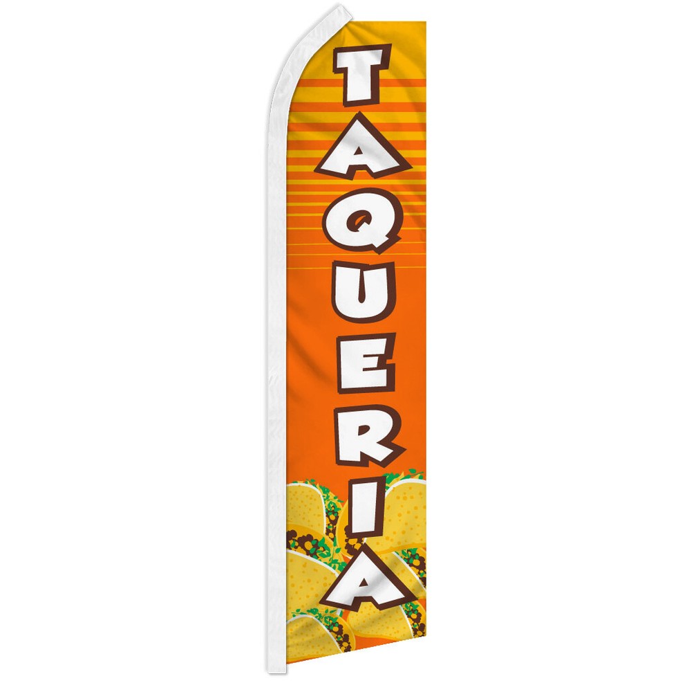 Taqueria Swooper Feather Flag - Eye-Catching Restaurant Advertising for Authentic Mexican Food
