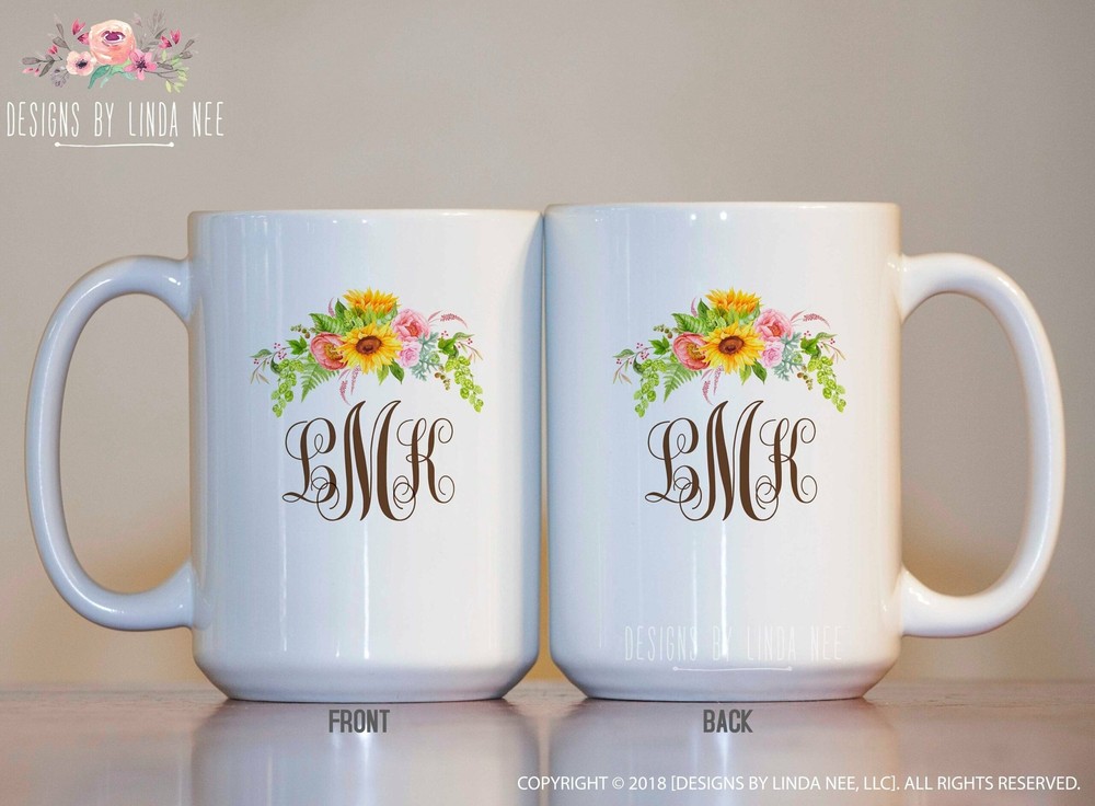 Sunflower Mug Personalized Gift For Women Mother's Day Gift Coworker Gift Name
