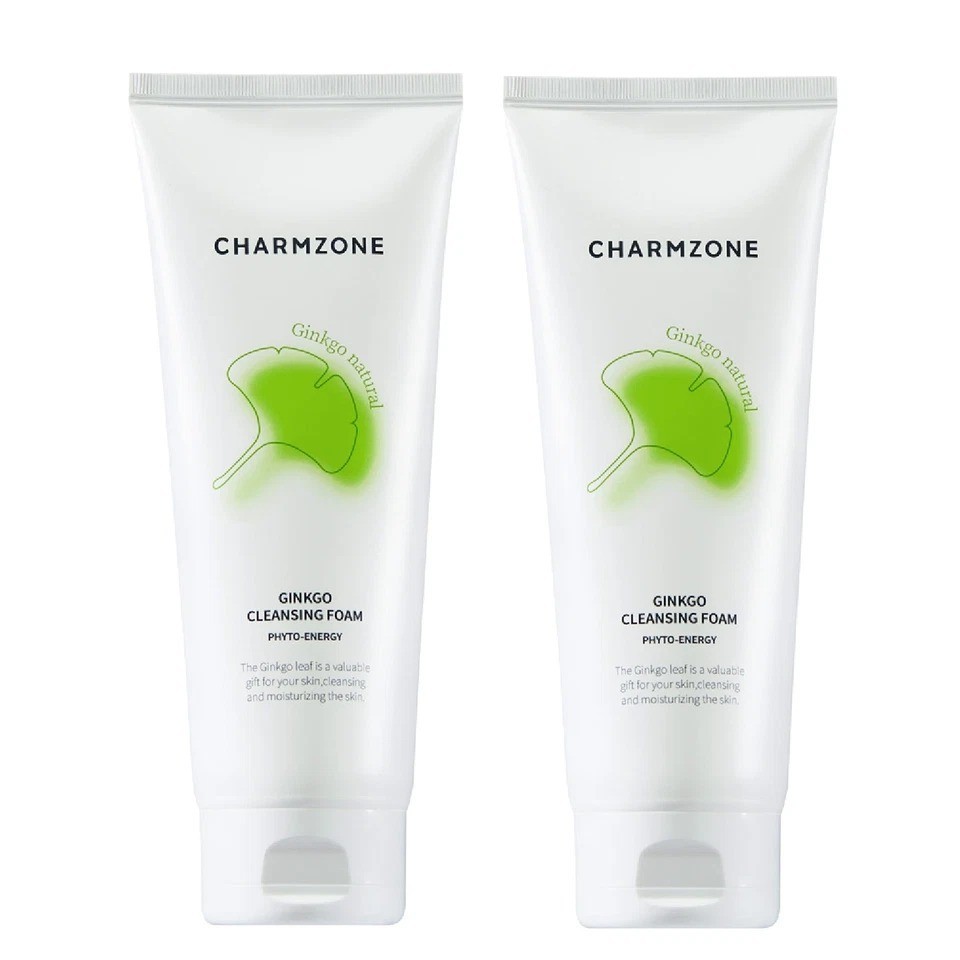 Charmzone Ginkgo Natural Cleansing Foam 200ml(6.76oz) x 2ea K-Beauty