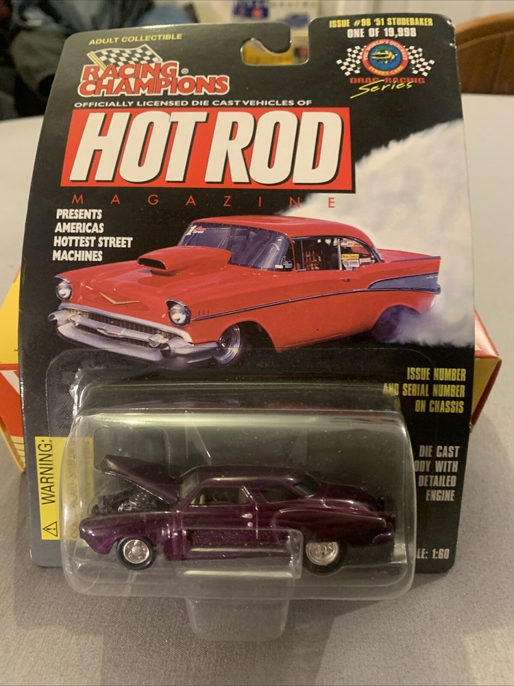 1998 Racing Champions Hot Rod Magazine ~ 1951 Studebaker ~ #96 Purple