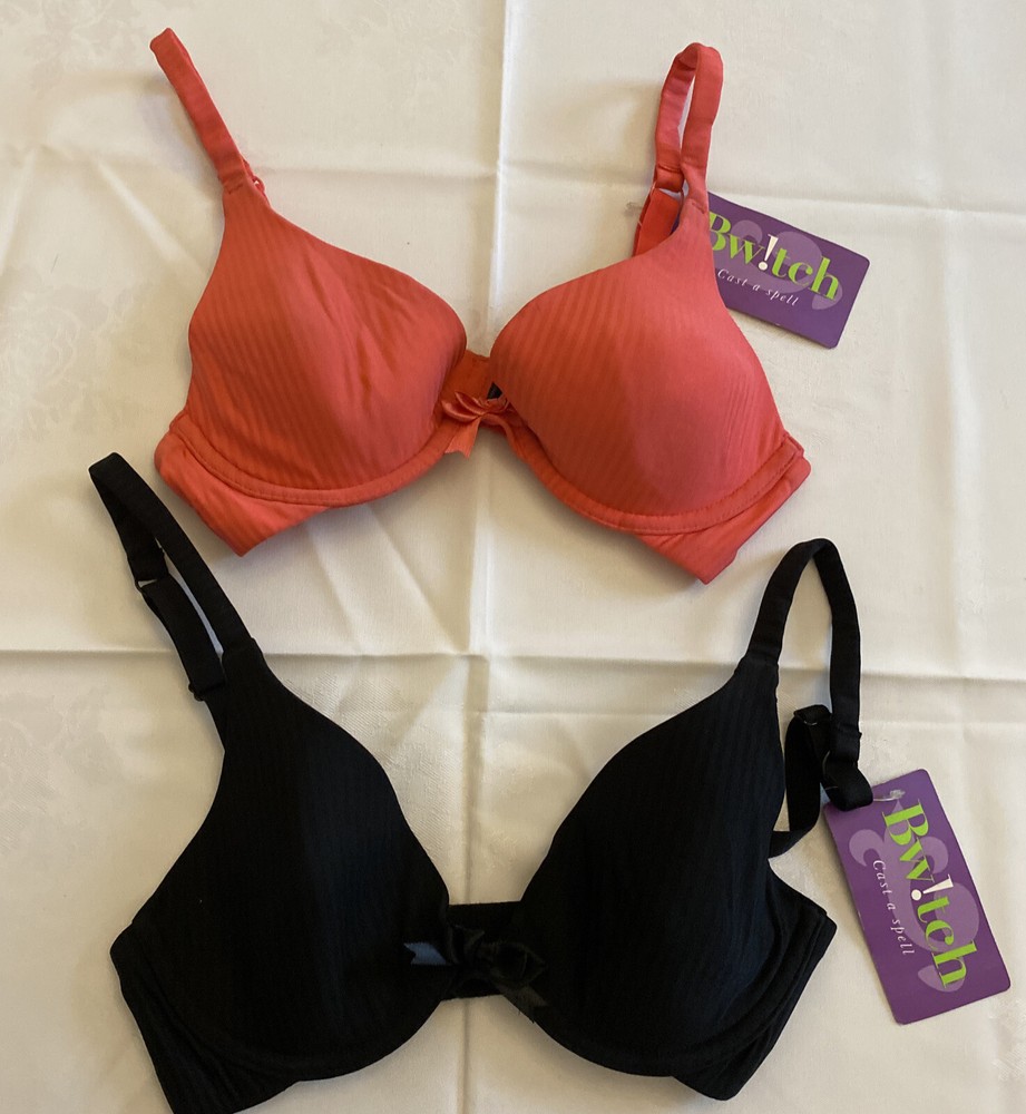 CLEARANCE SALE 2x BWITCH LADIES WOMEN'S  SILKEN UNDERWIRED BRA SIZE 32B ,80cm