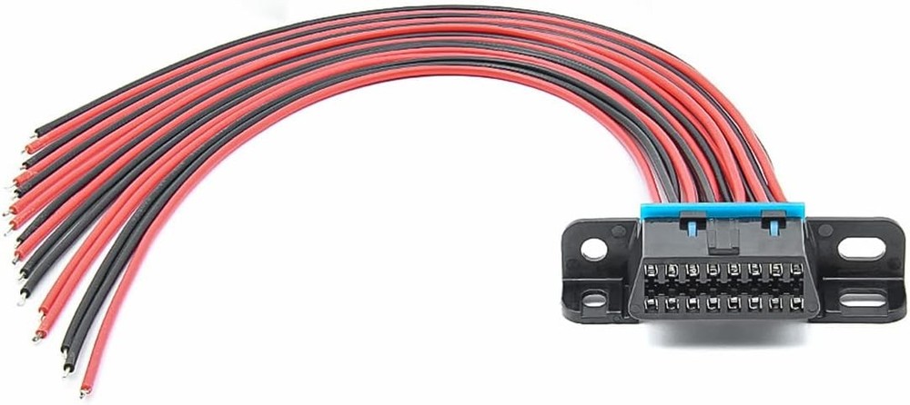 16-Pin Female Connector OBD2 Fixed Harness OBDII Assembled Plug Dash Port Wir