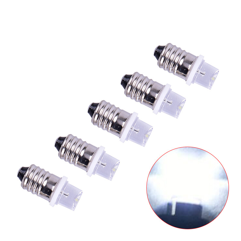 5pcs E10 LED Bulbs DC 3V-4.5V for Instruments Indicators Flashlight  