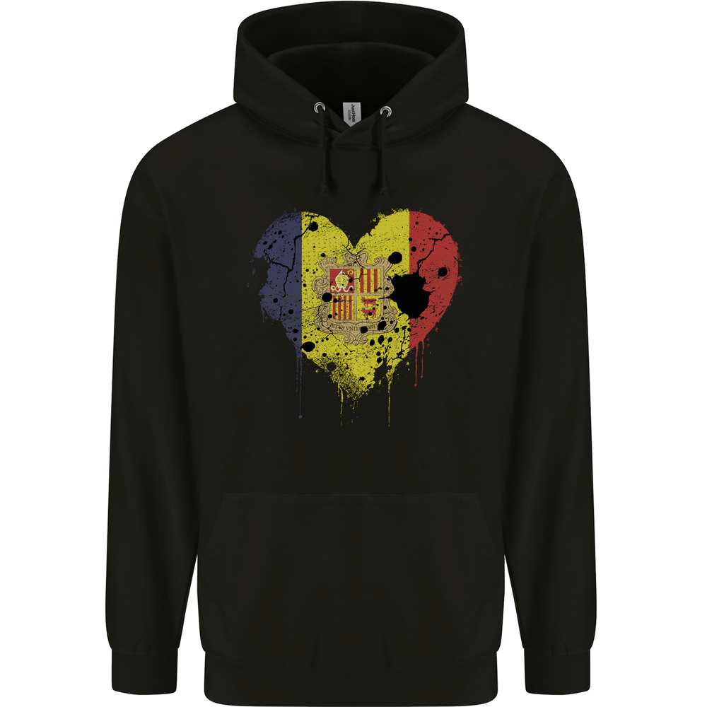 Love Andorra Flag Andorran Day Football Mens 80% Cotton Hoodie