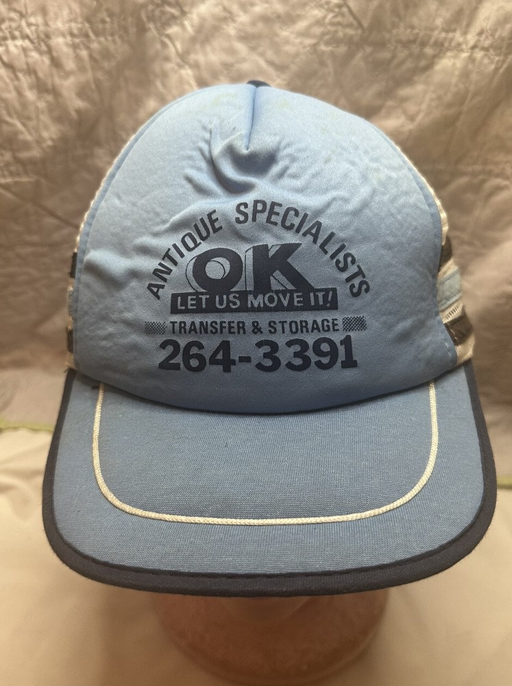Vintage snapback trucker hat baseball cap OK Antique Specialists