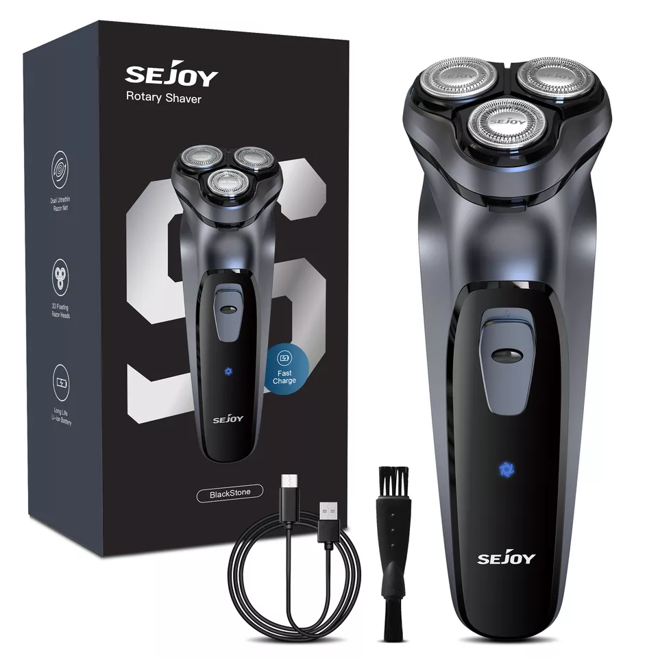 SEJOY Men's Hair Trimmer Rechargeable Electric Shaver Rotary - Blue,Gray & Green