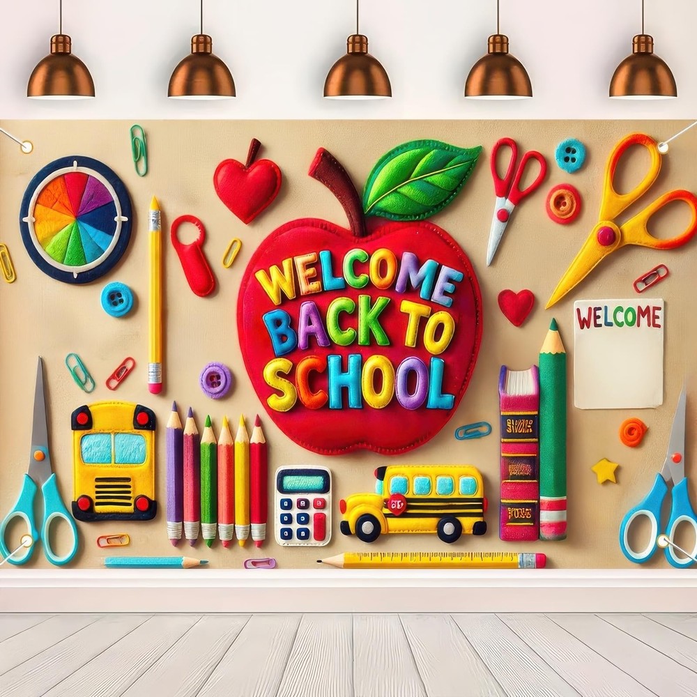 Welcome Back to School Banner 71x43 Inch Large Welcome Sign Backdrop Back To ...-image