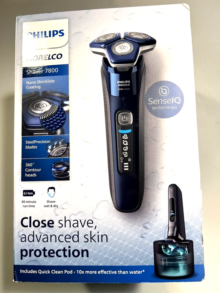 Philips Norelco Shaver 7800, Rechargeable Wet & Dry Electric Shaver with SenseIQ