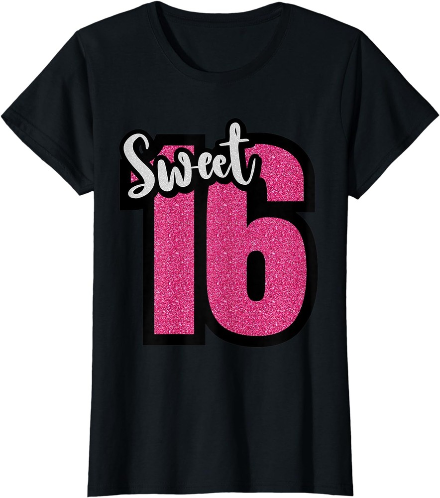Sweet 16 Sixteen Squad 16th Birthday Girls Gift Ladies' Crewneck T-Shirt