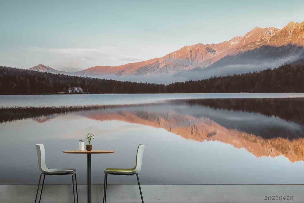 3D Mountain Forest Lake Landscape Wall Murals Wallpaper Murals Wall Sticker 5