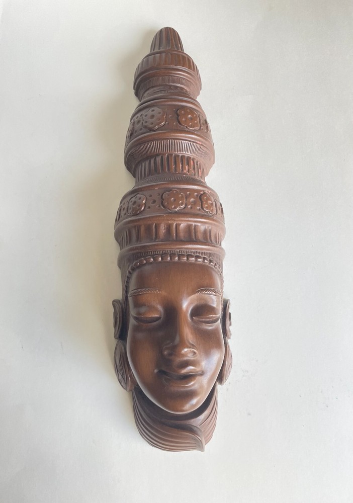 Vintage Burwood Productions 3D Resin Plastic Wall Decor African Princess Head