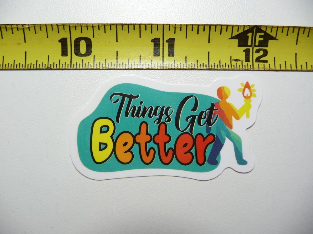 Stay Positive Motivational Light Sticker Decal Things Get Better