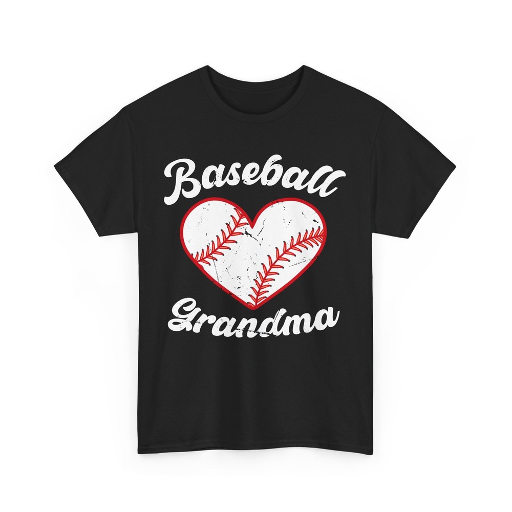 Baseball Grandma T-Shirt, Baseball Heart Sports Lovers Grandmother T-Shirt