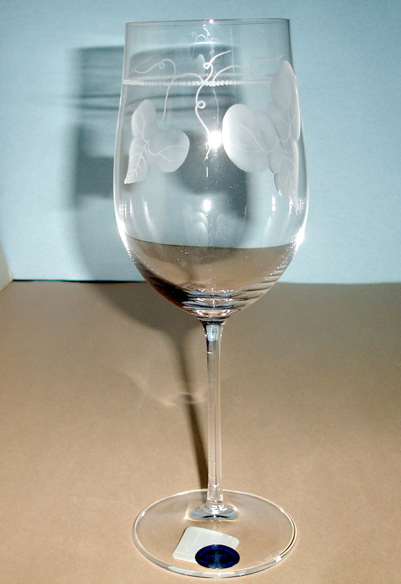 Varga Tuscani Art Large Bordeux Crystal Goblet 10.5