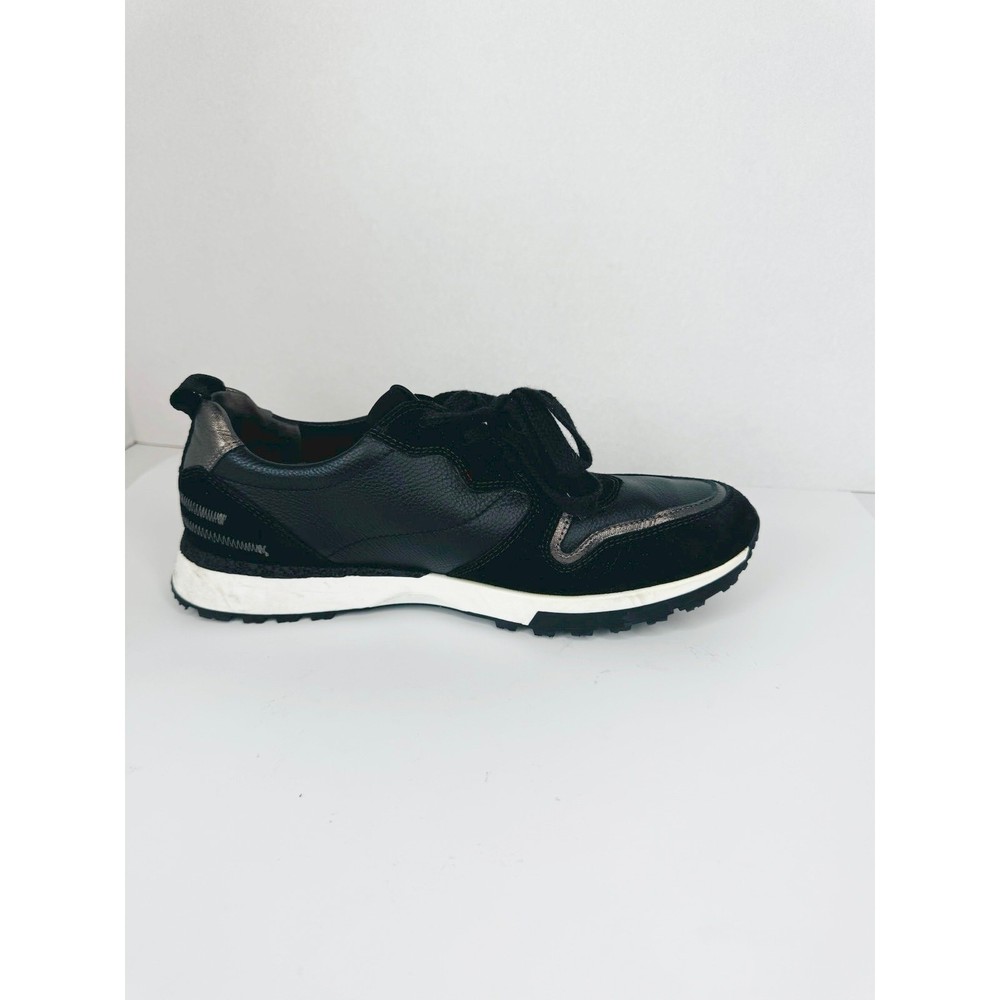 Paul Green Leather Weaver Sneaker in Black Combo (Women) size UK 6.5 / US 9