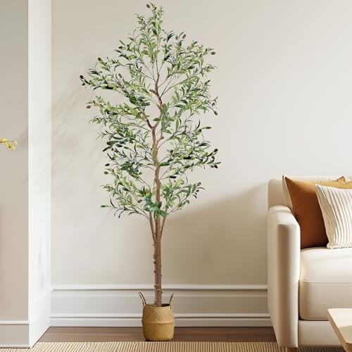 5FT Artificial Olive Tree in Pot - Realistic Faux Olive Plant 61 Inch