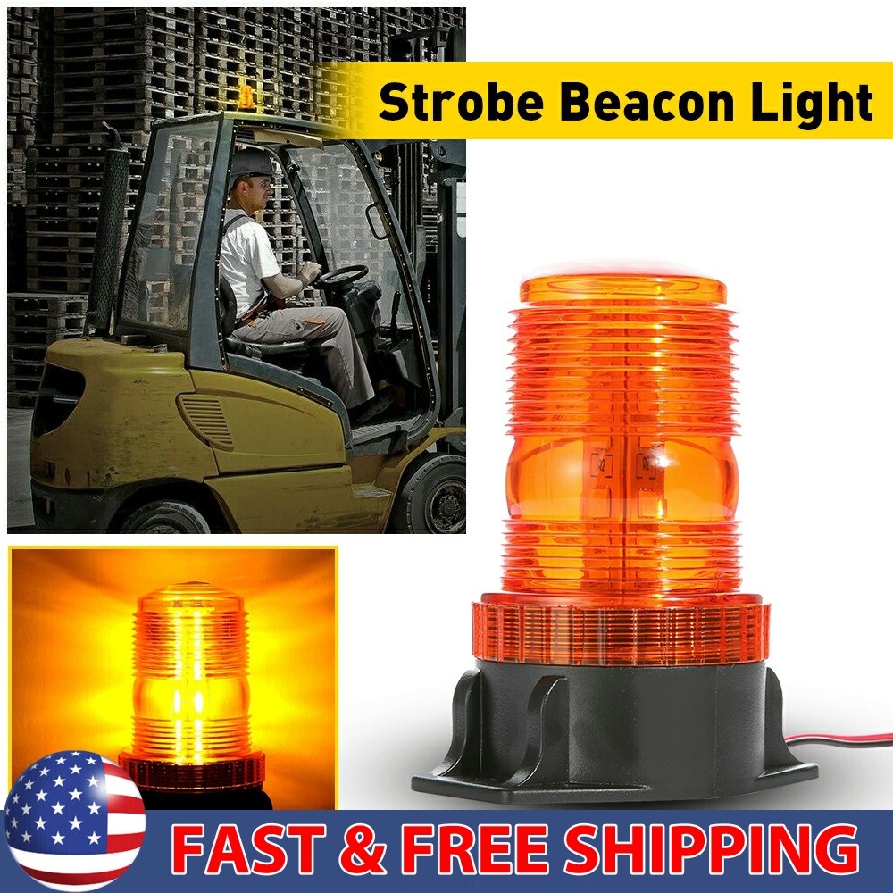 30LED Amber Rotating Strobe Light Rooftop Flash Beacon Warning  12V-24V