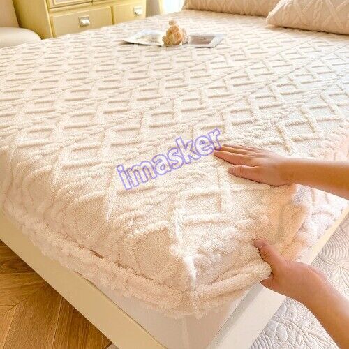 1pc Winter Warm Bed Sheet with Elastic Band Single Queen King Mattress Cover