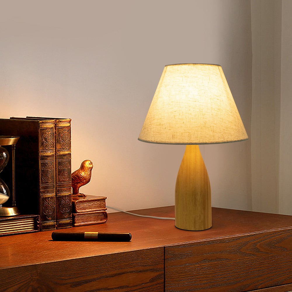 Compact Wood Table Lamps for Bedroom Home Office Reading and Desk Lighting in Small Spaces
