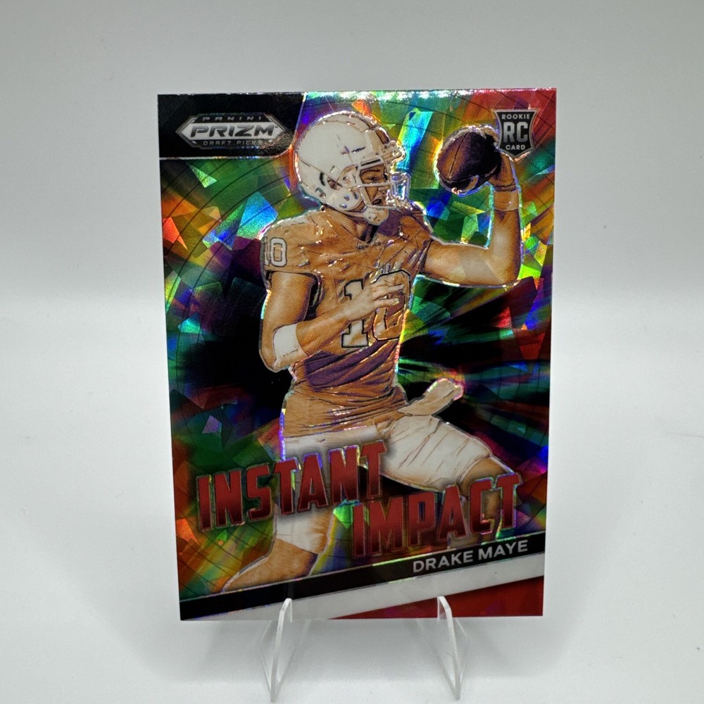 Drake Maye 2024 Panini Prizm Draft Red Ice Rookie Card Instant Impact