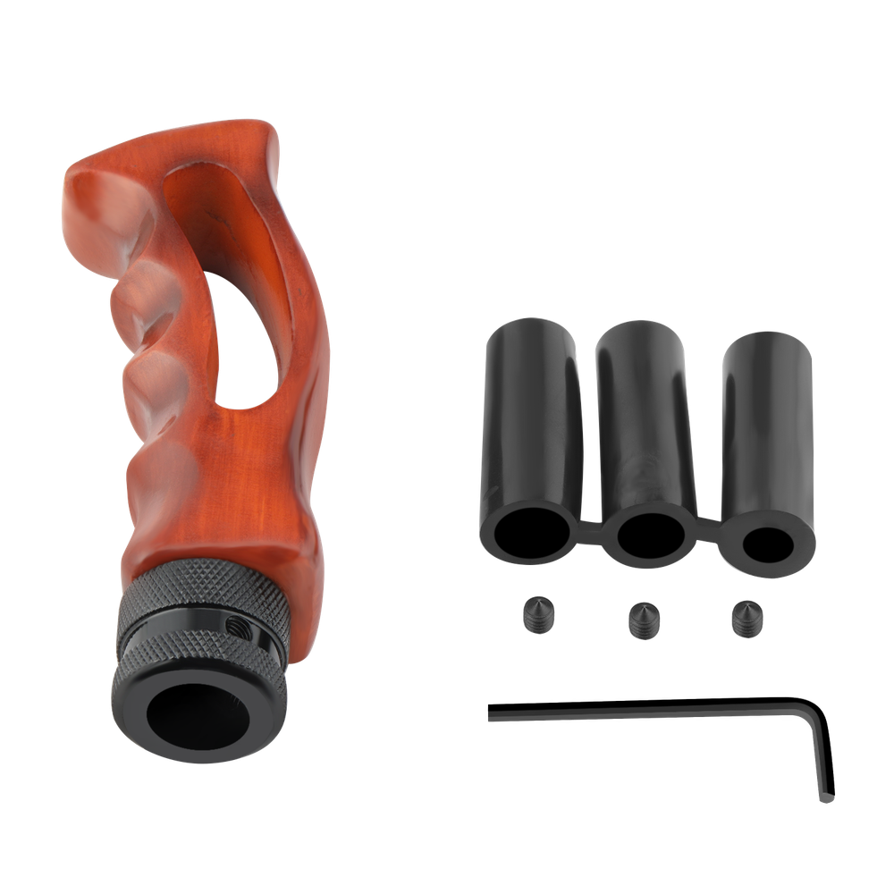 Universal Wood Slotted Good Grip Handle Manual Gear Stick Shift Knob Shifter Set