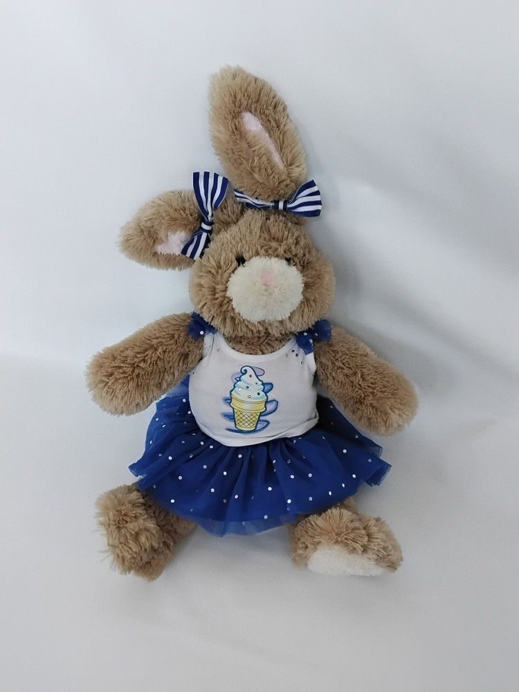 2010 Retired Build-A-Bear Rabbit Posable Ears Bunny Cheerleader Outfit