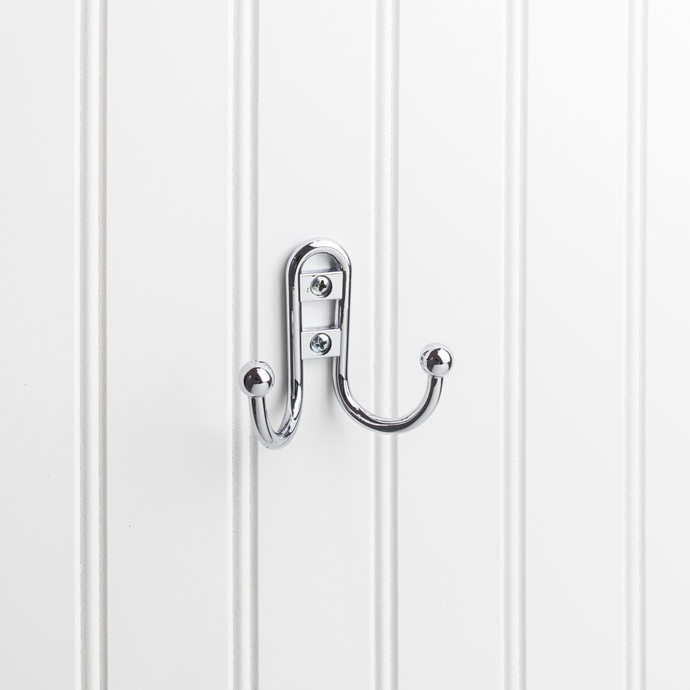 Elements Wall Double Hook, Polished Chrome-image