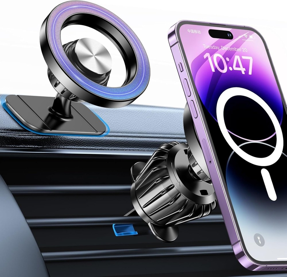 MagSafe Car Mount 20 Strong Magnets Phone Holder for iPhone 17 16 15 14
