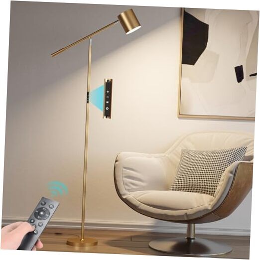 LED Floor Lamps for Living Room, Modern Stepless Dimmable Standing Lamp Gold