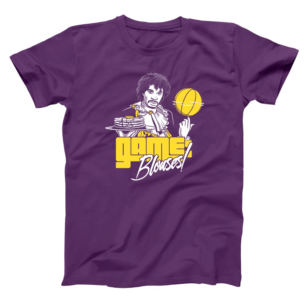 Game Blouses Prince  Basketball  Funny  Humor  Party Purple Basic Men's T-Shirt