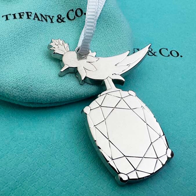 Tiffany & Co ICONIC * BIRD ON ROCK * SHINY ORNAMENT Or CHARM * Limit-Ed. w Pouch