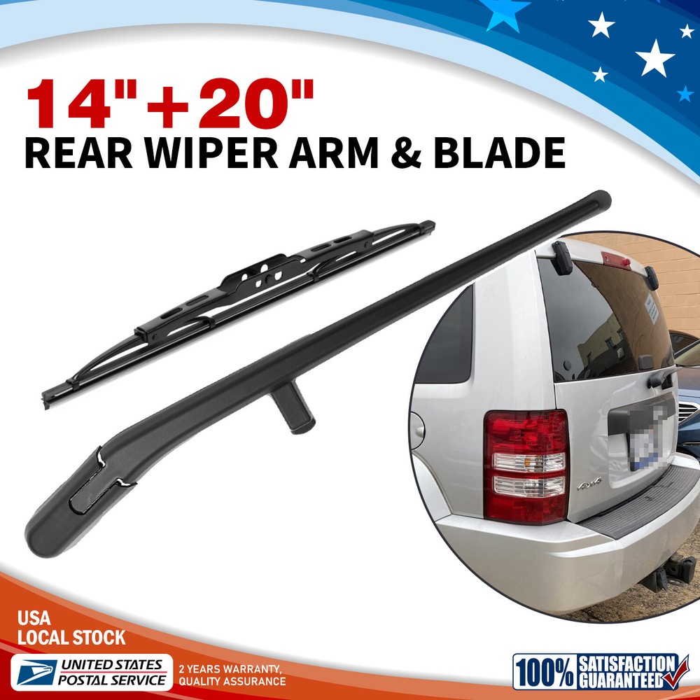2pcs Durable All-Season Rear Windshield Wiper Blades 14 and 20 Inch