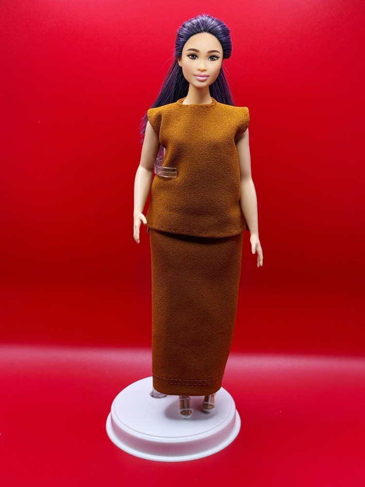 Hand Sewn 2 Piece Skirt Set For Barbie Doll ( Curvy Doll )