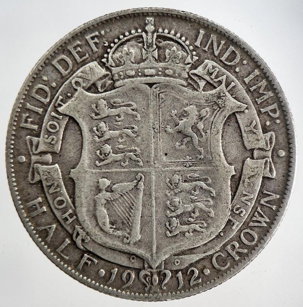 1912 George V Silver Half-Crown Coin | Fine Collectible Condition