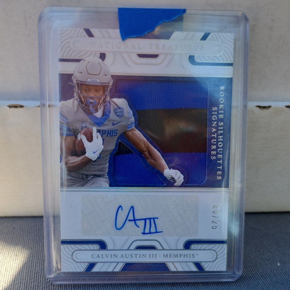 CALVIN AUSTIN 2022 NATIONAL TREASURES RPA PATCH SILHOUETTES RC AUTO /25 rss-CAU
