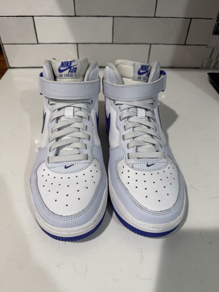 Nike Air Force 1 Blue and Grey Kids Size 7/ Women’s Size 8.5