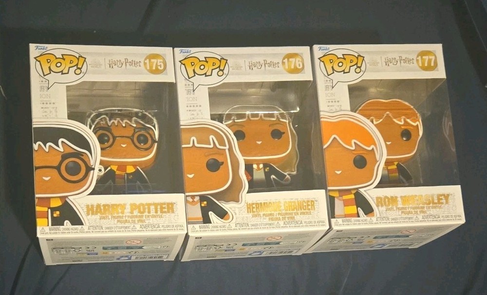 Funko Pop Harry Potter Trio Hermione Ron Vinyl Figures 175 176 177