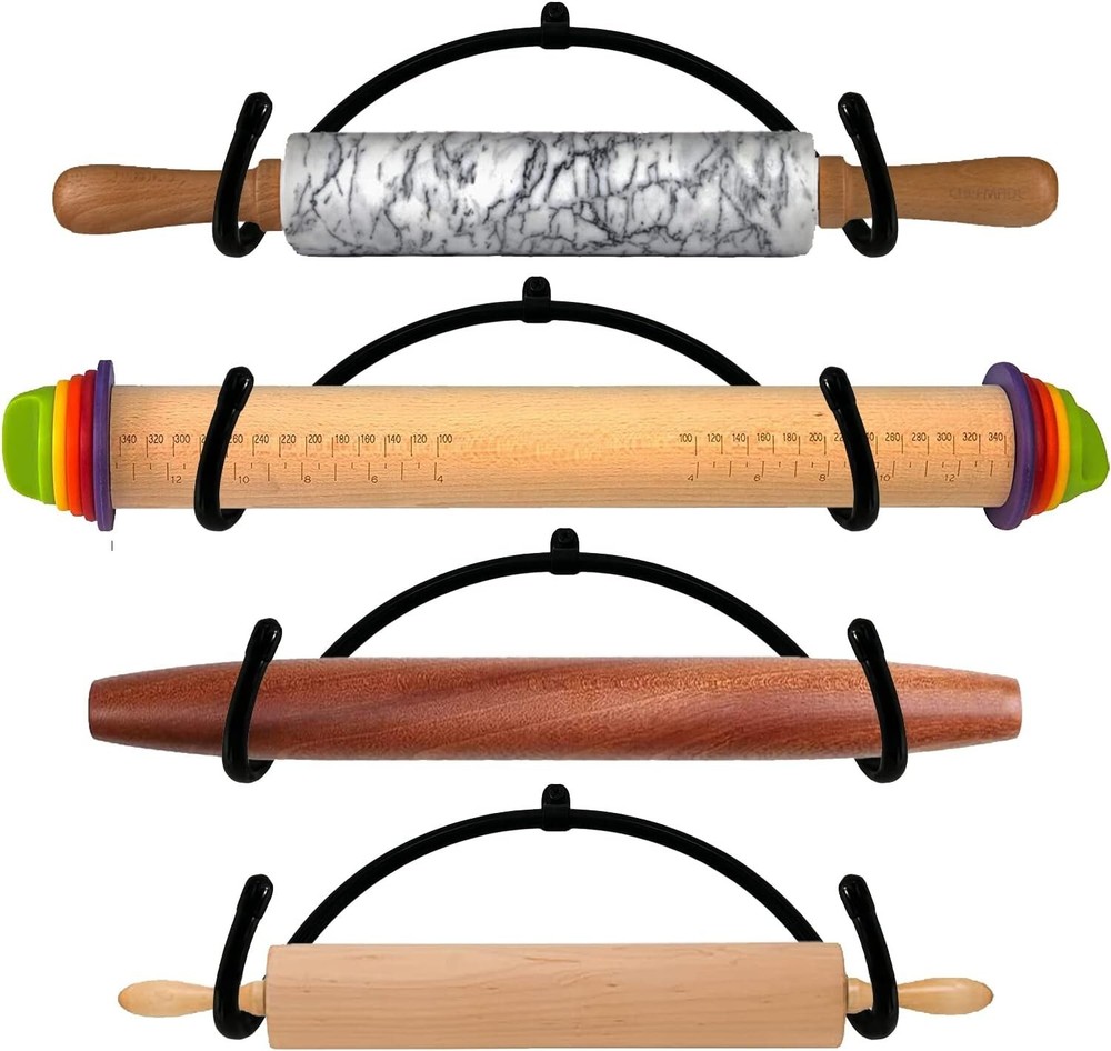 4 Pk Rolling Pin Holder Rolling Pin Display Rack Rolling Pin Storage Organizers