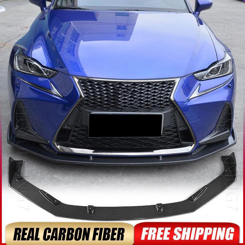 Real Carbon Front Bumper Lip Spoiler Fits Lexus IS250 IS350 Base F sport 2017-18