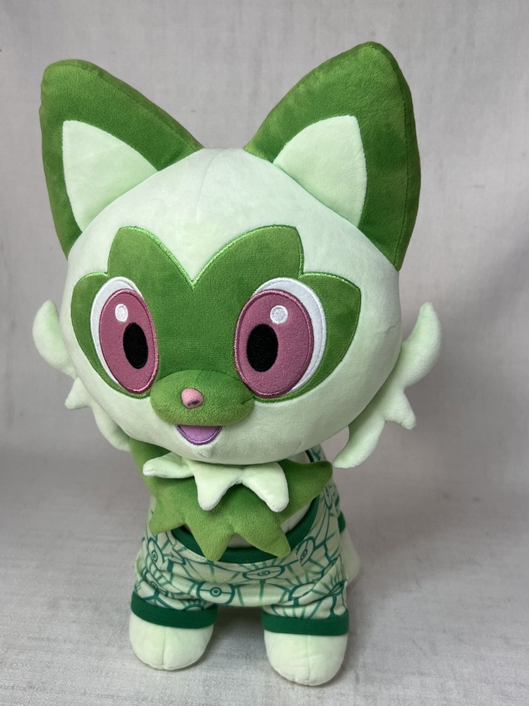 Pokemon Sprigatito Grass Cat Plush Stuffed Animal by Build A Bear 15 Inch Toy