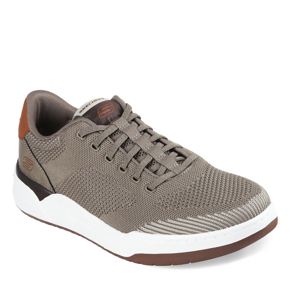 Men's Skechers, Relaxed Fit: Corliss - Dorset Sneaker 210793-TPE Taupe Knit SYNT