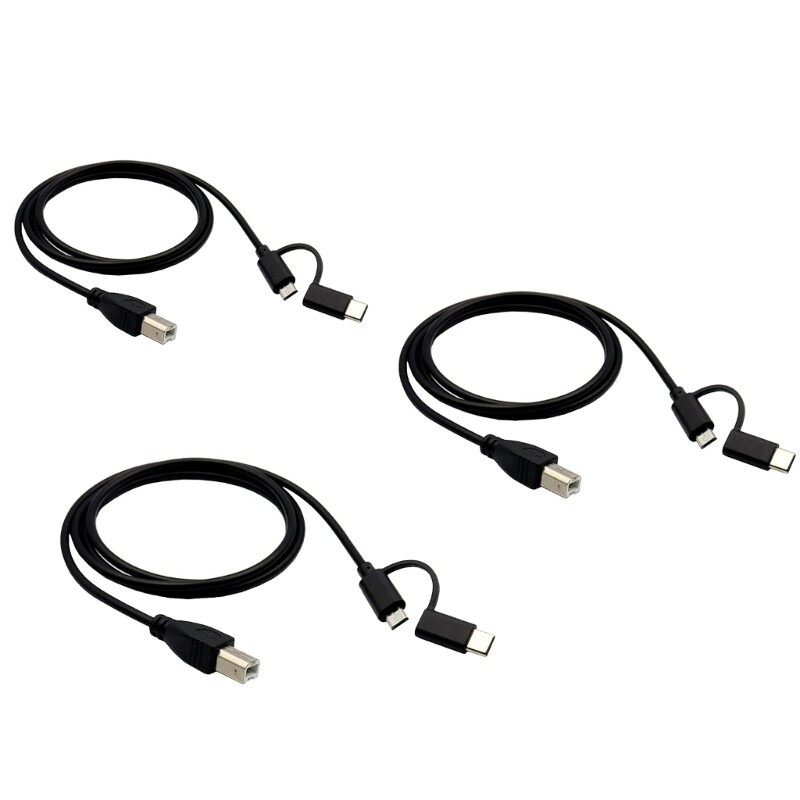 USB Type-C/Micro to USB B OTG Cable for Printers & Scanners