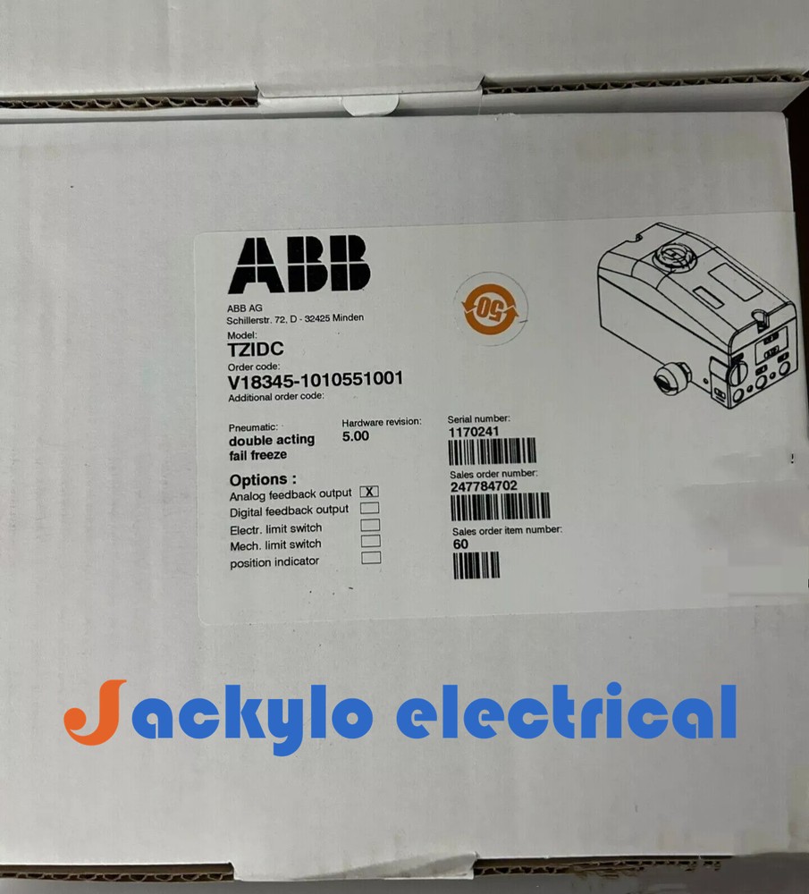 1PCS ABB V18345-1010551001 positioner NEW 1-Year Warranty ! Fast Ship