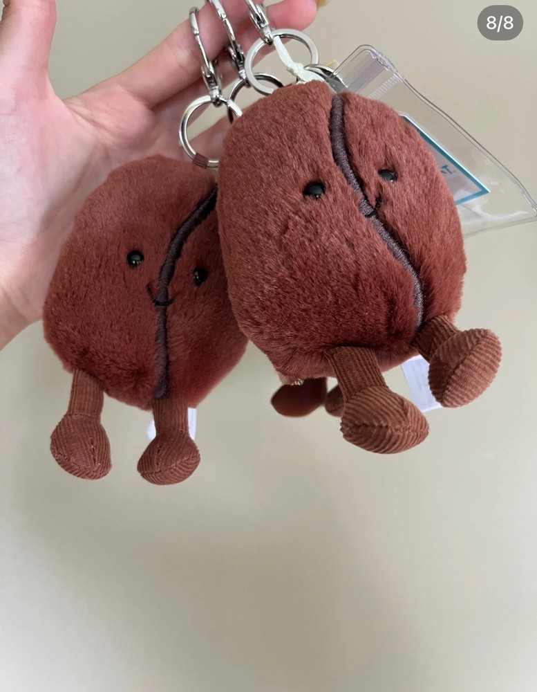 Cute Amuseable Coffee Bean Plush Toy with Dust Bag by Jelly Cat