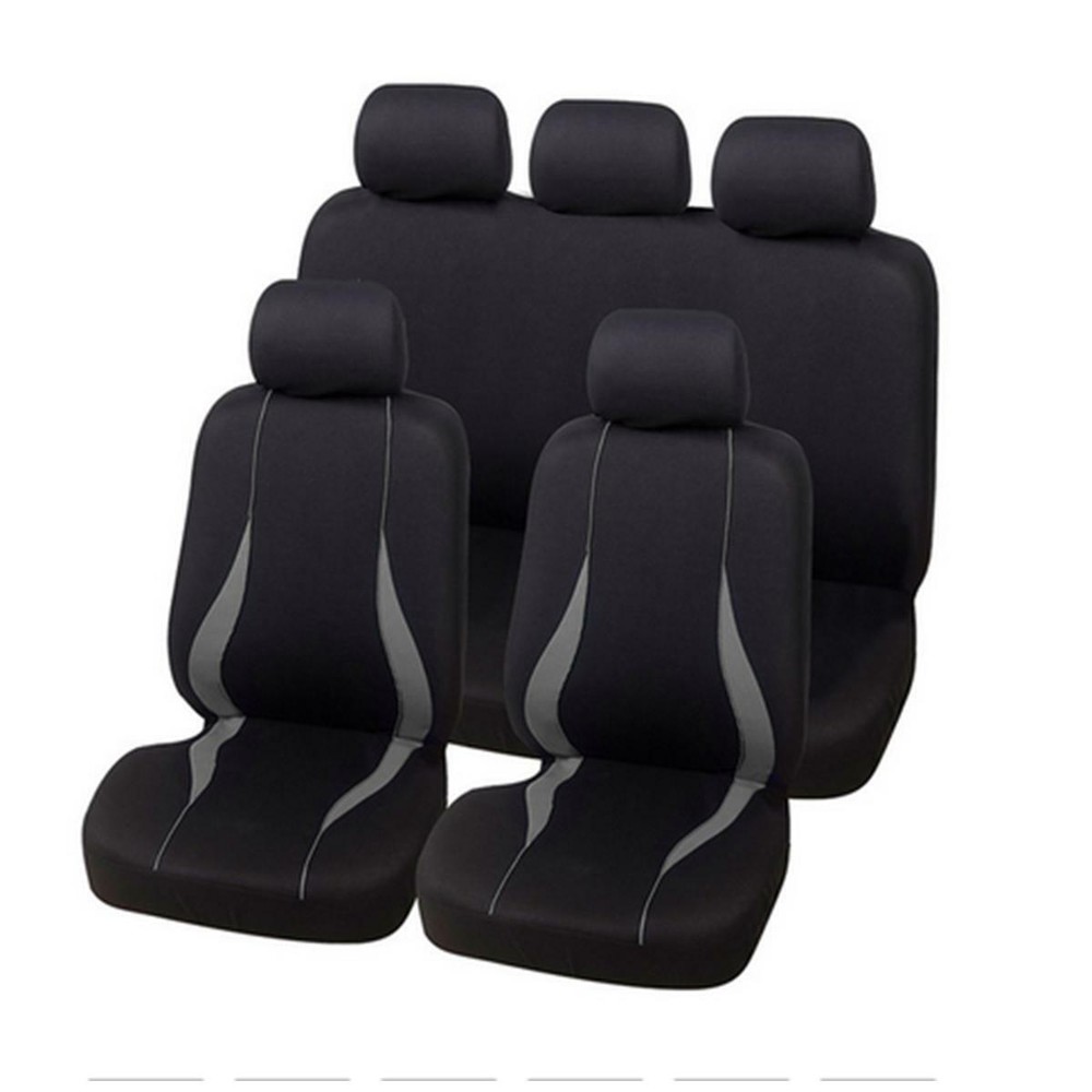 Car Seat Covers Gray Black For Car Rear Front Seat Cover Set Protector Universal