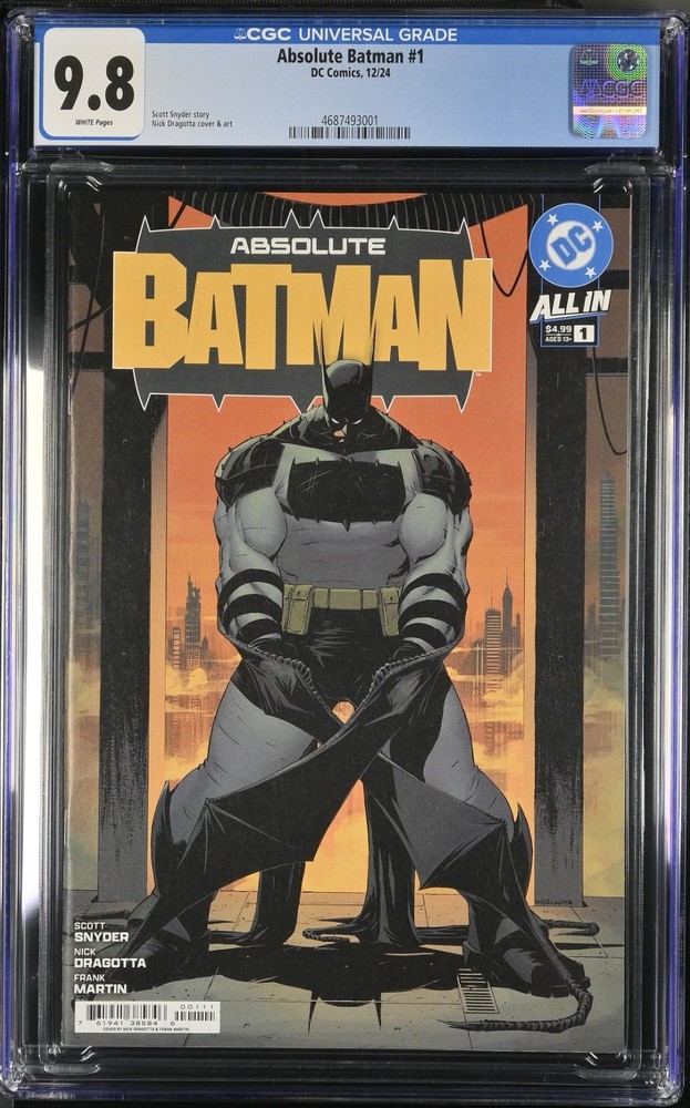 Absolute Batman #1 CGC 9.8 White Pages DC 2024 Scott Snyder Nick Dragotta