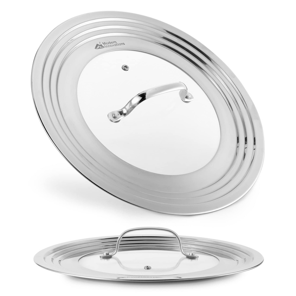 Modern Innovations Universal Lid with Tempered Glass Top for Pots & Pans, Fit...