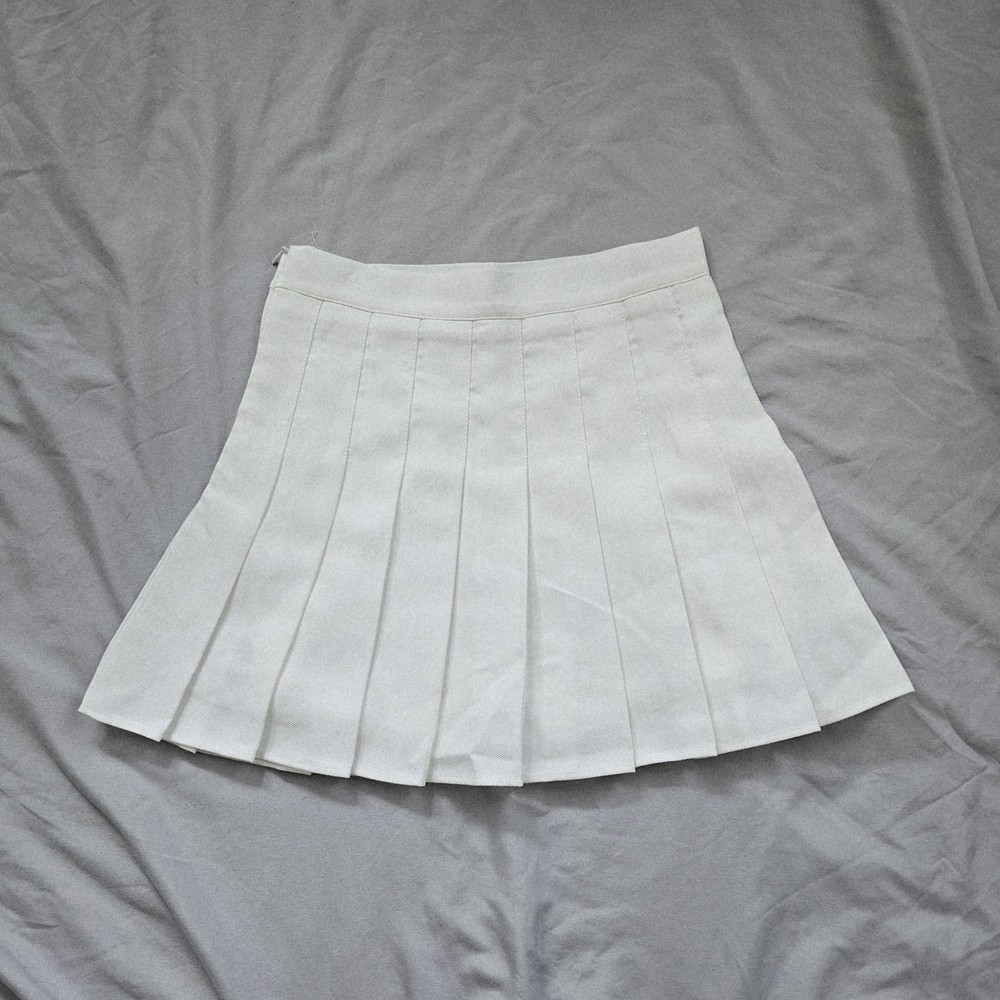 White pleated Tennis mini skirt Size Small